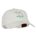 thumbnail image 5 of Michigan with Map Outline Embroidered Washed Cotton Twill Cap - White OSFM, 5 of 5