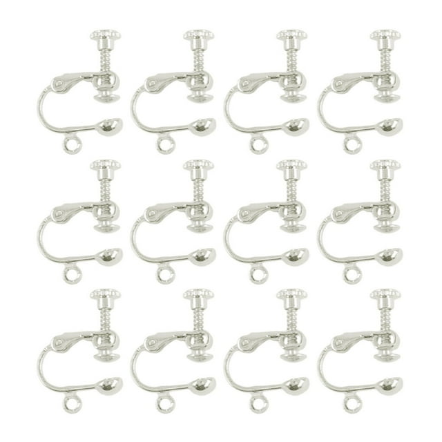 kurtrusly 12 Pcs Clip à Vis Non Perforé Crochet Plat Bricolage Argent Blanc