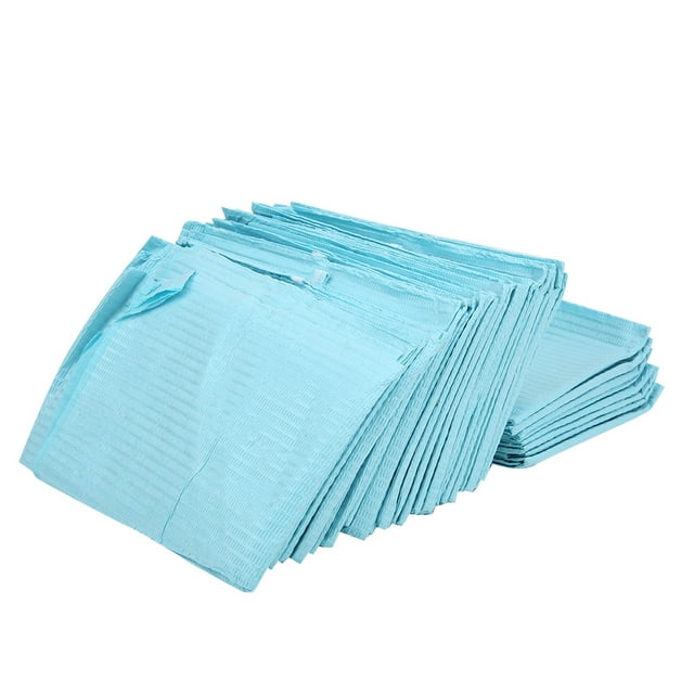 Toalla dental, bolsa de 30 piezas con cordones, babero dental desechable, babero dental, rendimiento inigualable