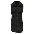 thumbnail image 4 of iHPH7 Sherpa Vest Plush Vest Fuzzy Vest Women Fleece Vest Women Fall Vest for Women Warm Vest for Women Casual Outerwear Black XL, 4 of 6