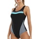 thumbnail image 4 of Traje de baño deportivo para mujer Traje de baño sin espalda cómodo con bloqueo de color conservador OAVQHLG3B Store lin121212, 4 of 4