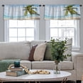 thumbnail image 4 of LALILO Kitchen Curtain Valance Coconut Trees Stretch Sea Beach Rod Pocket Window Curtain 52"x 18" Set of 2, 4 of 5