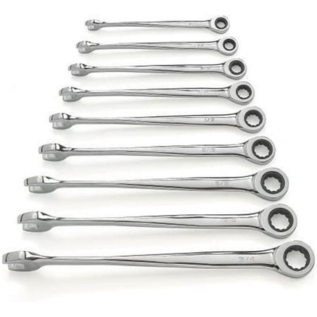

JSTCL 9 Pc. 12 Point XL X-Beam Ratcheting Combination Wrench SetSAE - 85898