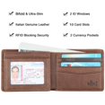 thumbnail image 3 of Billetera HIMI de piel auténtica con bloqueo RFID para hombre, 3 of 7