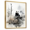 thumbnail image 2 of Designart "Bear Sumi Asian beauty II" Asian Floater Framed Canvas Print, 2 of 7