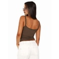 thumbnail image 6 of Sleeveless Camisole Tank Tops for Women Y2K Spaghetti Strap Lace Trim Slim Fit Basic Camisole Shirts ESVI019 Coffee S, 6 of 10