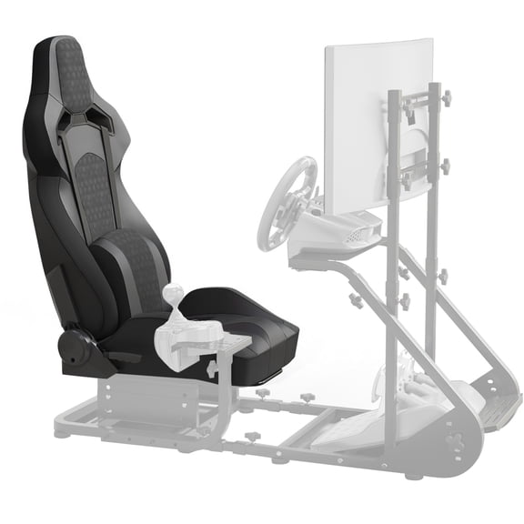 JERFIT Black Racing Simulator Cockpit Seat, Stable Frame for Professional Sim Racing