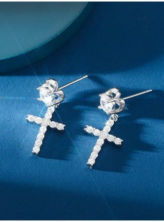 Mens Cross Earring