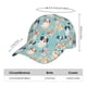 thumbnail image 2 of Fotbe Colorful Dog Gorro Clásico de Béisbol, Gorra Ajustable con Broche Snapback, Gorro de Exterior de Algodón Suave, 2 of 6