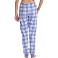 thumbnail image 3 of Just Love Women Pajama Pants Sleepwear Joggers (Periwinkle Plaid Jogger, 3X), 3 of 3