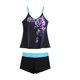 thumbnail image 5 of Trajes de baño para mujer, Trajes de baño para mujer, Traje de baño de mujer con camisola de tirantes y espalda descubierta con estampado tie-dye de color contrastante, 5 of 7