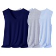 thumbnail image 3 of Blekii Men's V-Neck Casual Sleeveless Tank Top 3-Pack - Lightweight Breathable Cotton, Comfortable Daily Wear - Perfect for Undershirt Layering, Summer Casual, Home Relaxation,, 3 of 9