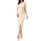 thumbnail image 2 of Vestido de suéter Bodycon INSPIRE CHIC para mujer 2025, vestido midi de punto con cuello en V, mangas largas y decoración de botones, talla M, color albaricoque, 2 of 6