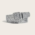 thumbnail image 5 of Aurgiarme Popular Belt for Pants Jeans Glittering Powder PU Belt Square Pin Buckle Belt for Women Girl Dresses Party Waistband, 5 of 8