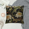 thumbnail image 2 of Leisuo Farmhouse Pillow Covers Vintage Frogs Lotus Flowers and Butterfly Decorative Cushion Case Decoration for Sofa Couch White, 2 of 5