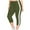 Army Green, variant on Mlzmgr Plus Size Capri Leggings for Women Stretchy High Waist Yoga Pants Comfy Workout Gym Capris Striped Pants