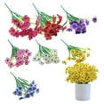 thumbnail image 4 of 3Pcs Five-forked Violet Outdoor Simulation Flower Porch Decorative Flowers, 4 of 6