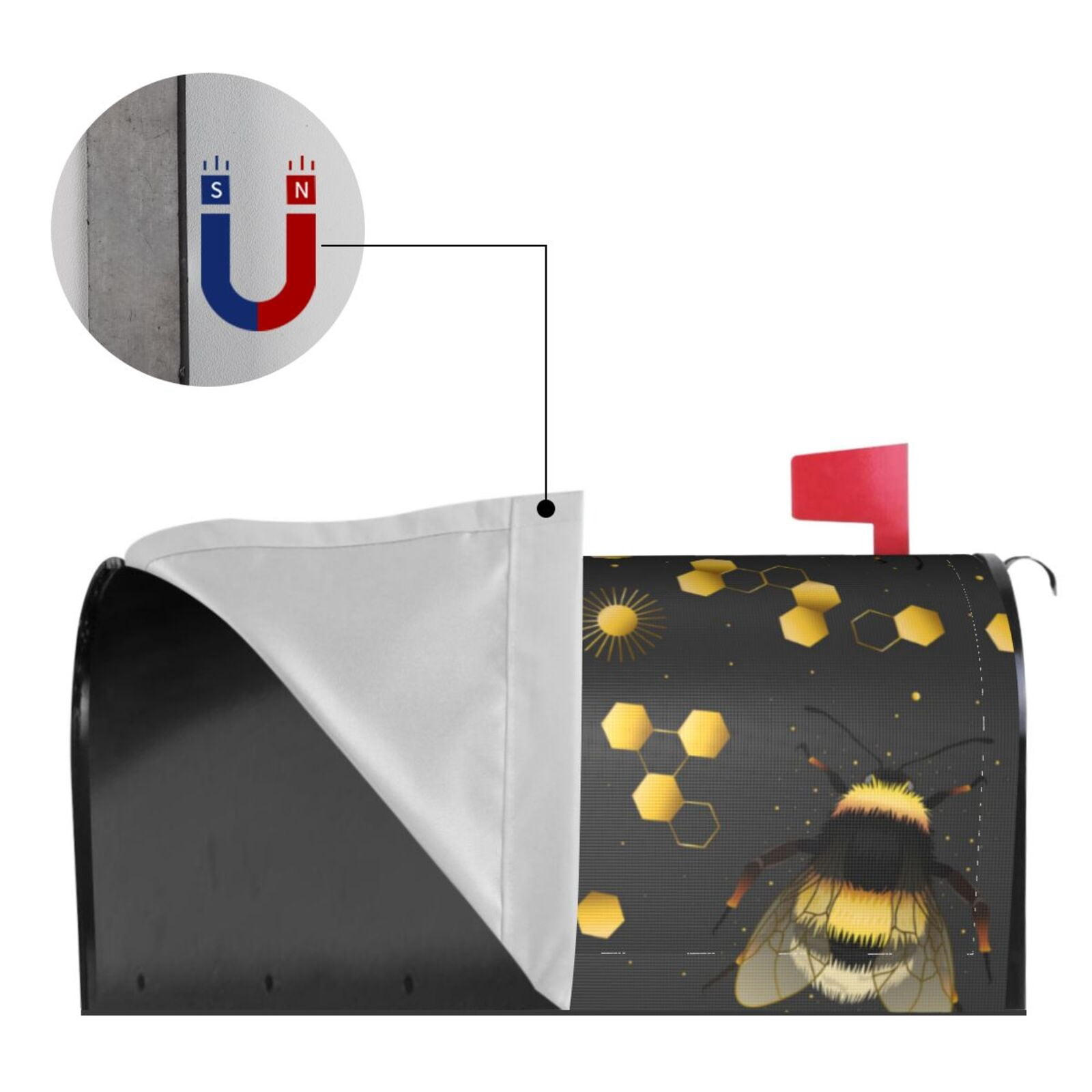 Kdxio Magnetic Mailbox Cover 21x18 in Mailbox Cover Outdoor Decoration Holiday Mailbox Covers for Home Garden Yard-21x18 in