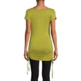 thumbnail image 2 of Oh! Mamma Maternity Women's Scoop Neck Tee with Side Seam Drawstring (Women's & Women's Plus), 2 of 6