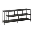 thumbnail image 2 of Evelyn&Zoe Winthrop Rectangular TV Stand with Metal Shelves for TV's up to 60" in Blackened Bronze, 2 of 7