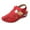 Red, variant on WIZUTIZ Wedge Sandals for Women Hiking Sandals Women Comfortable Gym Stretch Hollow Out Sandals Pull-On Summer Shoes Low Heel (1"-2") Medium Solid Sandals for Older Women Mother's Day Gifts Pink