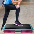 thumbnail image 3 of Adjustable 43" Aerobic Stepper Trainer Fitness Club Cardio Exercise w/ Risers, 3 of 10
