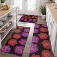 thumbnail image 2 of Pioneer Flower Floral Print Pattern Kitchen Rugs Sets Of 3,Kitchen Runner Rugs Non Skid Washable,Decorative Kitchen Floor Mats for Kitchen,Sink,Laundry,17"x30"+ 17"x47" + 17"x59", 2 of 6