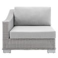 thumbnail image 6 of Modway Conway Sunbrella? Outdoor Patio Wicker Rattan 5-Piece Sectional Sofa Set in Light Gray Gray, 6 of 6