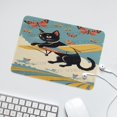 thumbnail image 6 of Funny Black Cat Print Mouse Pad,Office Desk Accessories,Desk Decor, Rectangle Non-Slip Rubber, Stitched Edge,Funny Office Presents 8"x10", 6 of 8