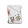 thumbnail image 2 of Floral Soft Flannel Fleece Throw Blanket, Vintage Rose Flower Bouquets Romance Love Wedding Themed Nostalgic Image, Cozy Plush for Indoor and Outdoor Use, 70" x 90", Dark Coral Blue Tan, by Ambesonne, 2 of 6