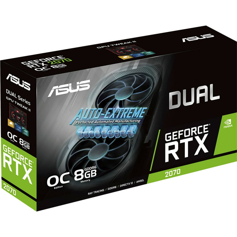 Asus DUAL-RTX2070-O8G-EVO Dual GeForce RTX 2070 Graphic Card Asus DUAL-RTX2070-O8G-EVO Dual GeForce RTX 2070 Graphic Card
