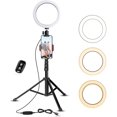 thumbnail image 1 of Selfie Ring Light With Tripod Stand & Cell Phone Holder For Live Stream/Makeup, Mini Led Camera Ringlight For Youtube Videos/Photography, 1 of 6