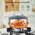 thumbnail image 3 of 5 QT Tri-Ply Hybrid Non-Stick Stock Pot with Lid, Induction Compatible, Dishwasher and Oven Safe, 3 of 4