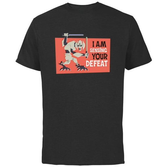 Star Wars Villains General Grievous I Am Sensing Your Defeat - Short Sleeve Cotton T-Shirt for Adults - Customized-Black