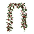 thumbnail image 2 of Guirnalda de flores artificiales con hojas verdes, adornos colgantes estilo D, 2 of 9