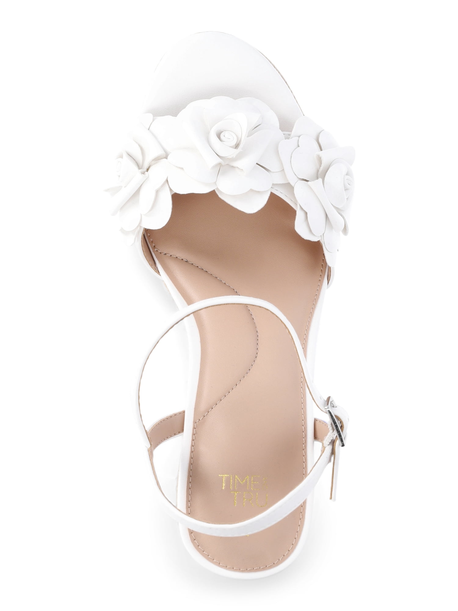 Time and Tru Women's Flower Wedge Sandals