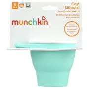 Munchkin® C’est Silicone!™ Collapsible Toddler Snack Catcher® Cup with Lid, Mint, Unisex
