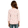 thumbnail image 4 of Abcomgle Girls Long Sleeve Tops 10-12 Casual Floral Print Henley Button T-Shirts for Kids Girls Fall Basic Top for Girls Trendy Blouses for Girls, 4 of 5