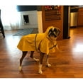 thumbnail image 2 of Chubasquero para perros grandes, ropa impermeable ajustable para mascotas, chaqueta ligera para la lluvia, poncho con capucha con tira reflectante (1 paquete, amarillo, XL), 2 of 4