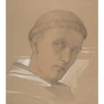 thumbnail image 2 of Edward Von Steinle 12x13 Gold Ornate Wood Frame and Double Matted Museum Art Print Titled - Study of the Head of St. Augustine, for the Painting of the Madonna and Child with Saint Augustine, 2 of 4