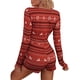 thumbnail image 5 of Txlixc Camisón de Navidad femenino con cuello en V Txlixc moda, 5 of 6