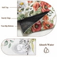 thumbnail image 6 of Round Rugs 3Ft, Red Poppy Round Area Rug Washable Indoor Throw Carpet, Spring Farmhouse Country Flower Leaf Plant Small Non Slip Circle Rug for Bedroom Living Room Home Decor Aesthetic, 6 of 8