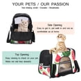 thumbnail image 3 of Watermelon Premium Fabric Pet Bag - Durable 900D Oxford Cloth - Cozy Sherpa Base - Ideal for Cats - Adjustable Nylon Webbing Straps - 17x10x11.8in/43x26x30cm Size, 3 of 7