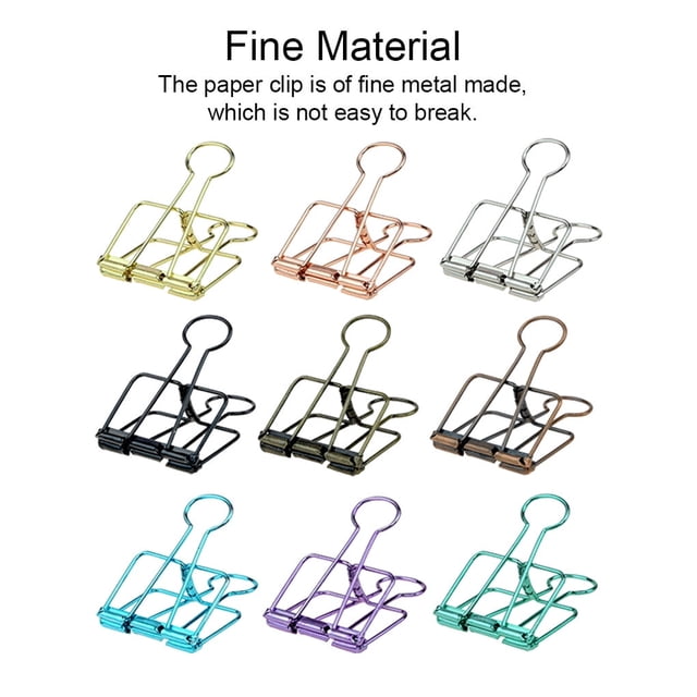 20 Pieces Metal Paper Clip Test Replacing Electroplated Solid Color Replacement Home School Examination Papers Clips Accessories Purple 32mm
