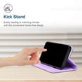 thumbnail image 3 of Leather Folio Wallet Case for Samsung Galaxy S24 - Purple, 3 of 7