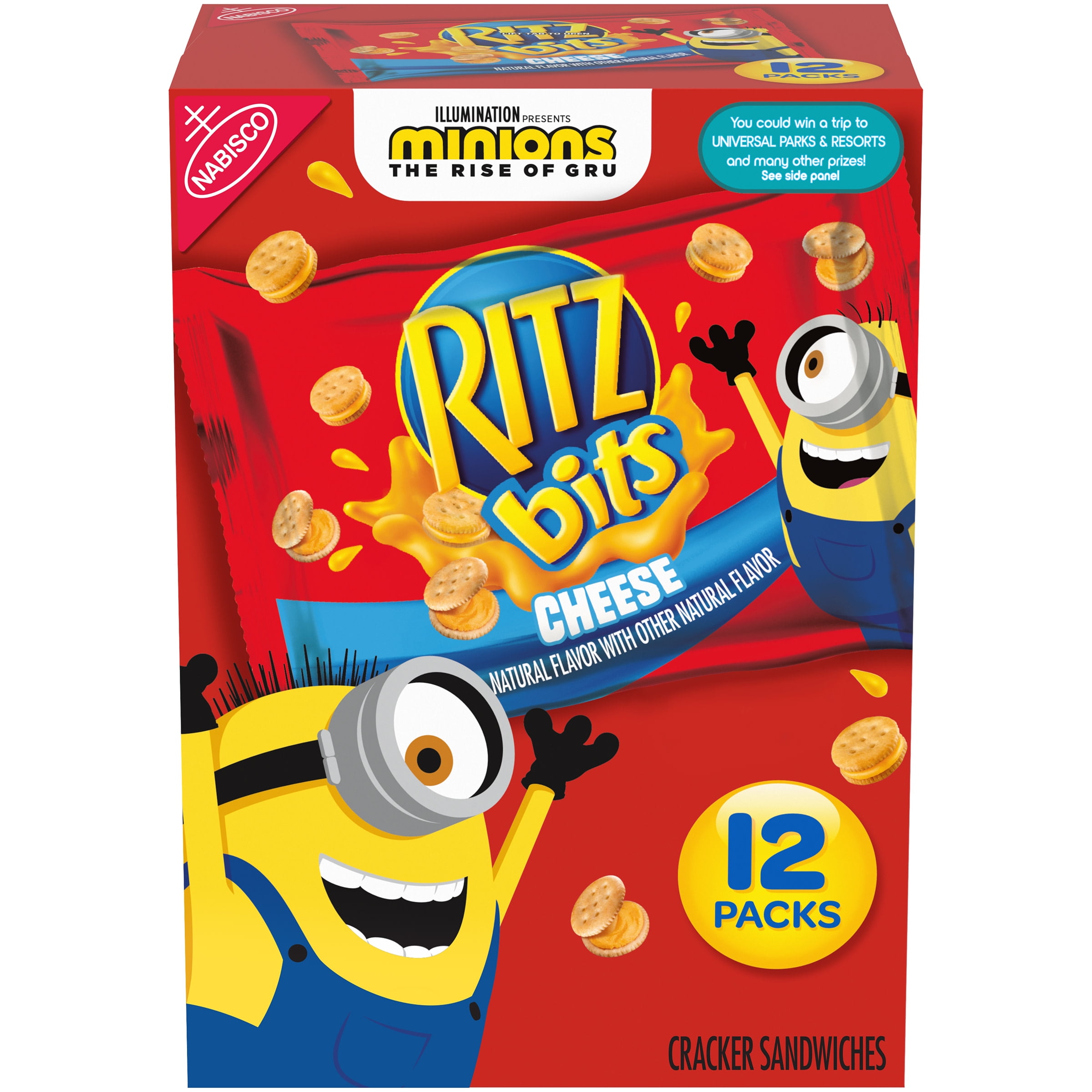 RITZ Bits Cheese Sandwich Crackers, 12 1 oz Packs