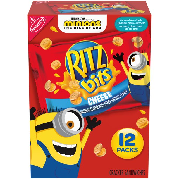 RITZ Bits Cheese Sandwich Crackers, 12 1 oz Packs