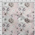 thumbnail image 3 of oneOone Velvet Light Pink Fabric Florals Sewing Craft Projects Fabric Prints By Yard 58 Inch Wide, 3 of 5
