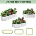 thumbnail image 5 of GAOMON 8x2x1ft Raised Garden Bed, Galvanized Raised Garden Bed Kit, Galvanized Planter Garden Boxes Outdoor, Oval Large Metal Raised Garden Bed for Vegetables (Beige), 5 of 9