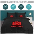 thumbnail image 5 of 3 Pcs Soft Bedding Set, Includes 1 Duvet Cover with Zipper And 2 Pillow Shams,FIRST AID Queen(90"×90"), 5 of 8